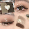 Three-color Love Eye Shadow Plate INS Earth Pearl Matte.