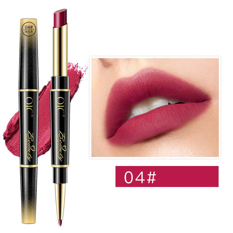 Double-ended Lipstick Pen Lip Liner Waterproof Non-stick Cup.