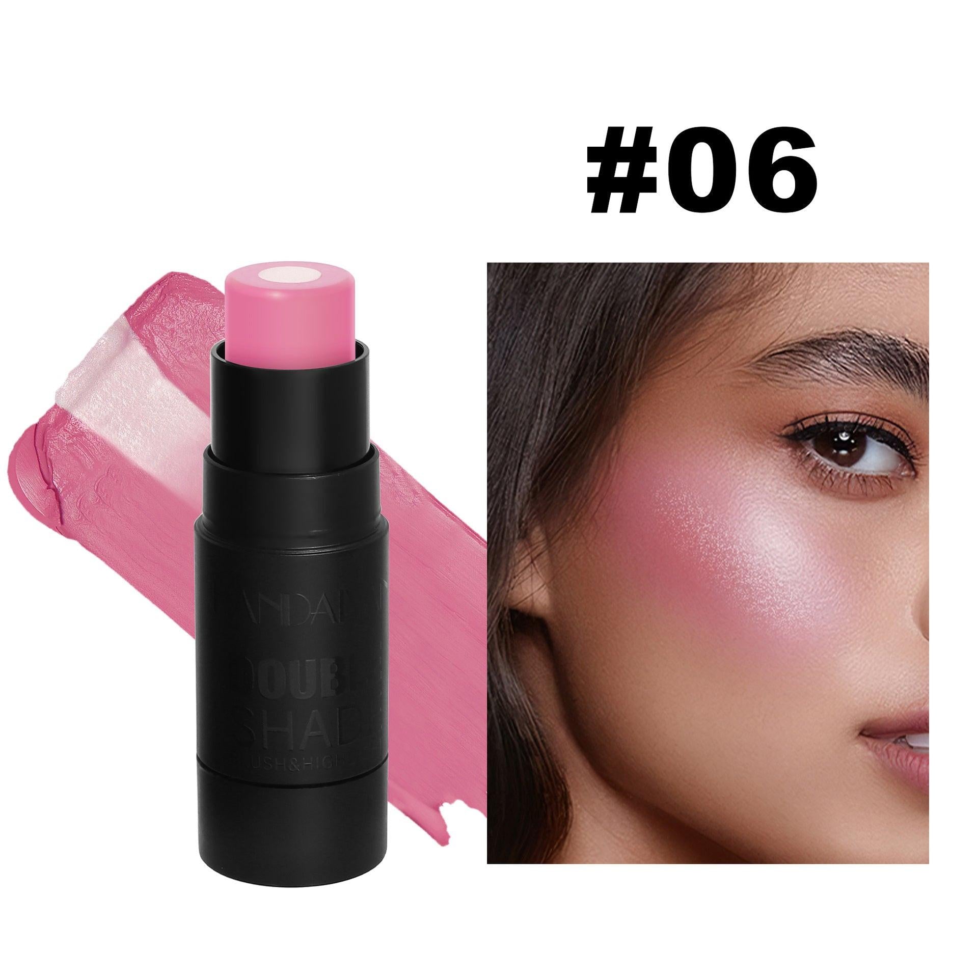 Multi-Color Sandwich Blush Stick Natural Nude Dress Brightening Color Solid Blush Shading Cream.