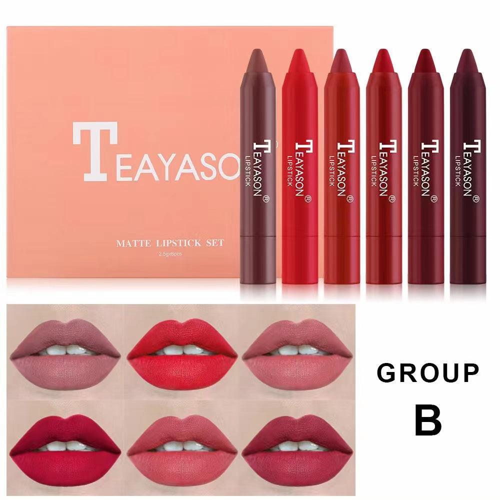 Women's Multi-Color Matte Lipstick Set 6-Pack.