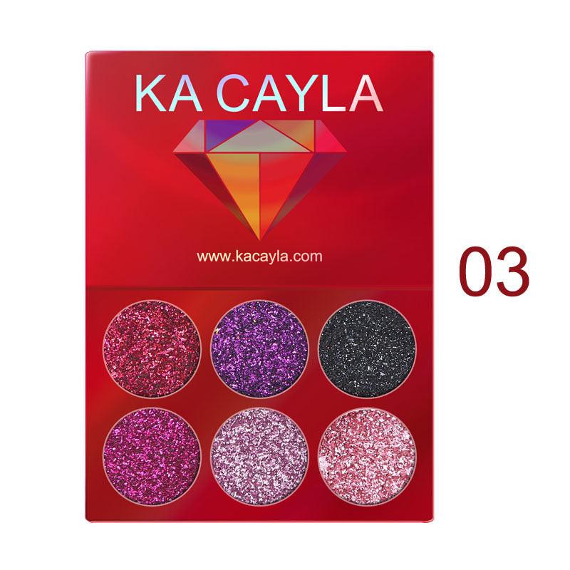 Creative 6 Colors Diamond Sequin Eyeshadow Palette.