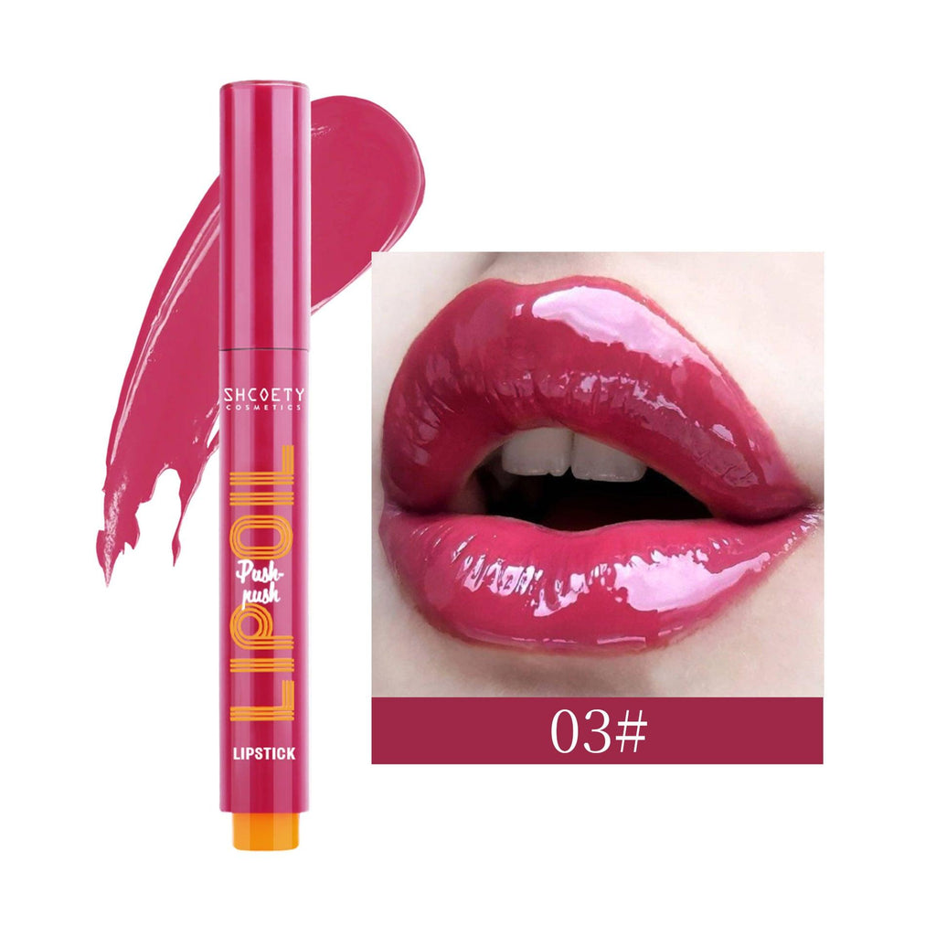Makeup Press Lipstick Solid Water Light Lip Gloss Mirror Lip Lacquer.
