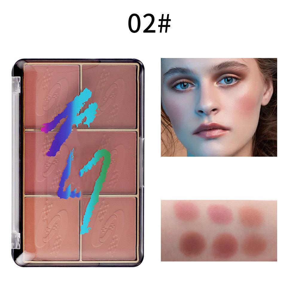 Multicolor Tan Red Matte Pearl Blush Tray.