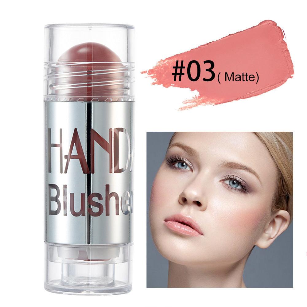 Cheek Blusher Shimmer Blush Stick Face Makeup Highlighter Bronzer Contour Cream Long-lasting Facial Make Up Cosmetics.