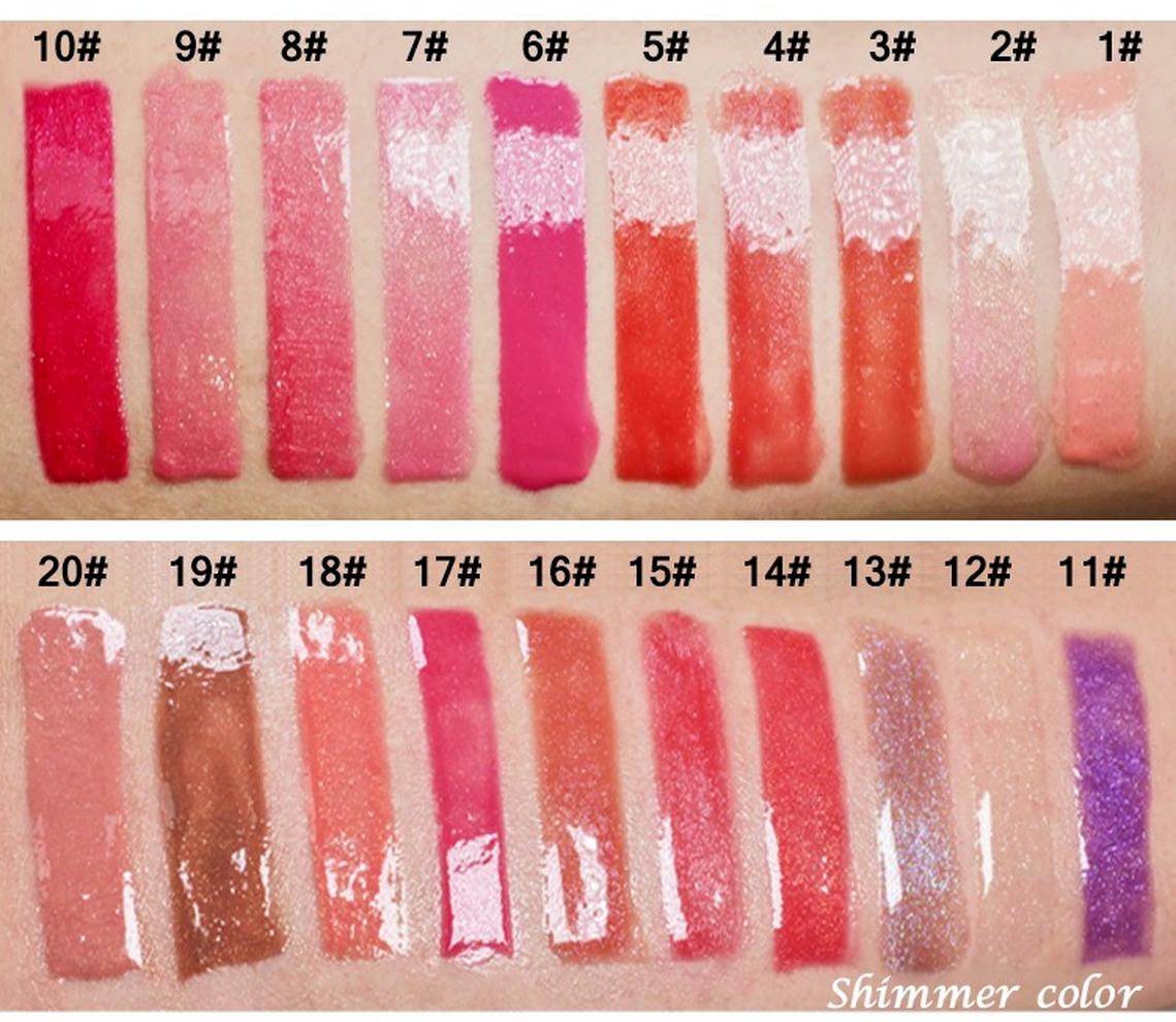 Unisex No Logo Crystal Color High Gloss Moisturizing Lip Gloss Pearlescent Lip Glaze Stand-up Pouch.