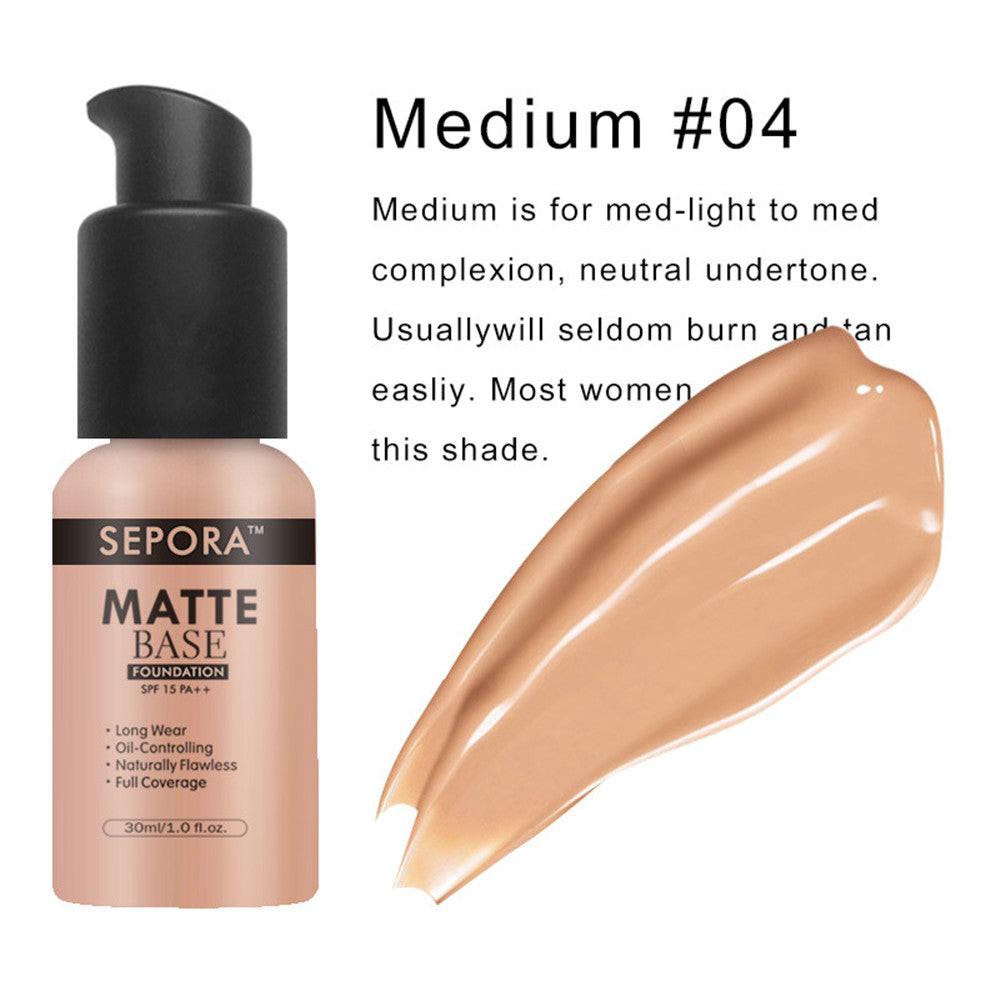 Isolate Waterproof Natural Concealer Base Makeup Matte Liquid Foundation Oil Control Foundation Cream.