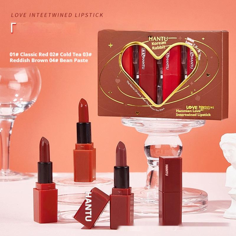 Creative Color Rendering Moisturizing Velvet Lipstick Love Gift Set.