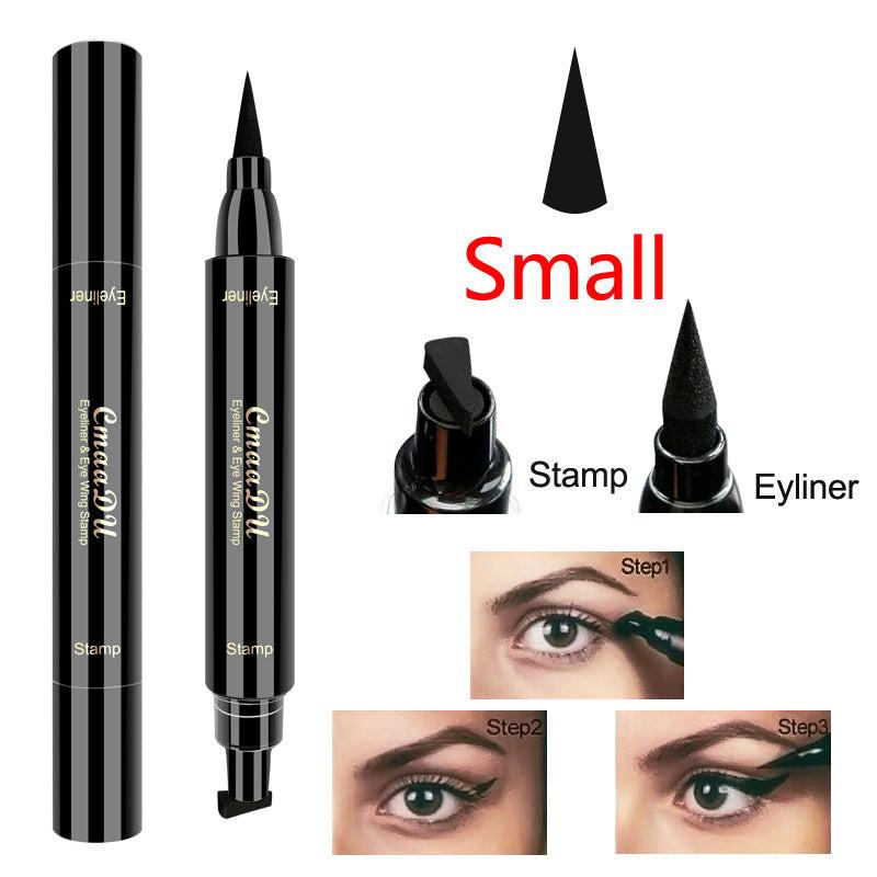 Double-headed wing seal eyeliner.