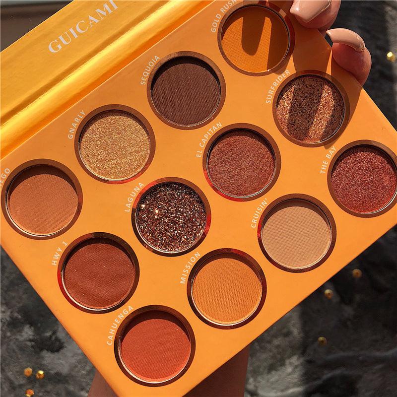 California love sunset plate 12 color eye shadow plate.