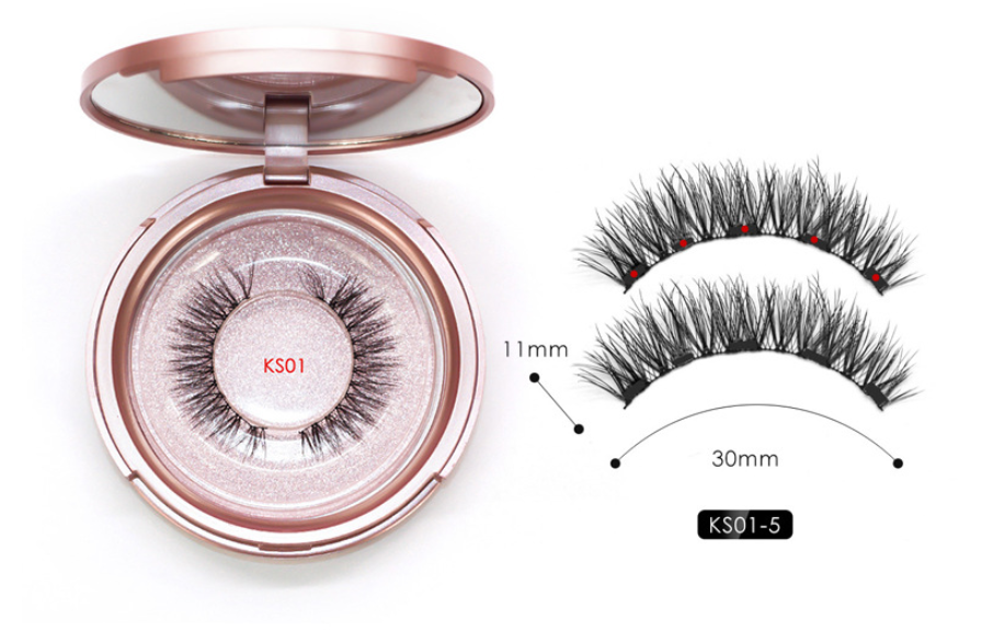 Natural Long Lasting Magnetic Liquid Eyeliner & Magnetic False Eyelashes & Tweezer Set Make up Set.