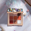 Pearl glitter waterproof nine-color eyeshadow palette.