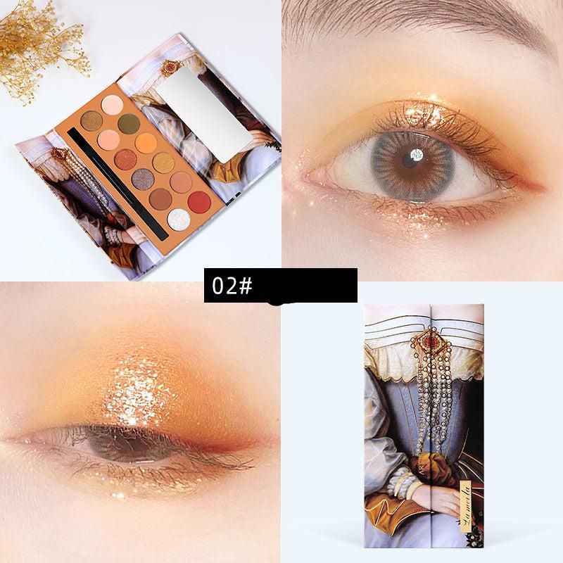 Royalty noble oil painting 12 color eye shadow disc.