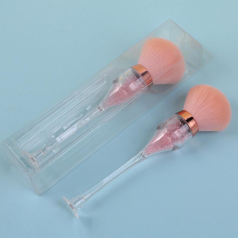 Single Large Makeup Brushes Fluffy Powder Blush Compensator Creative Wine Glass Shape Crafts Level Cosmetic Beauty Tools.
