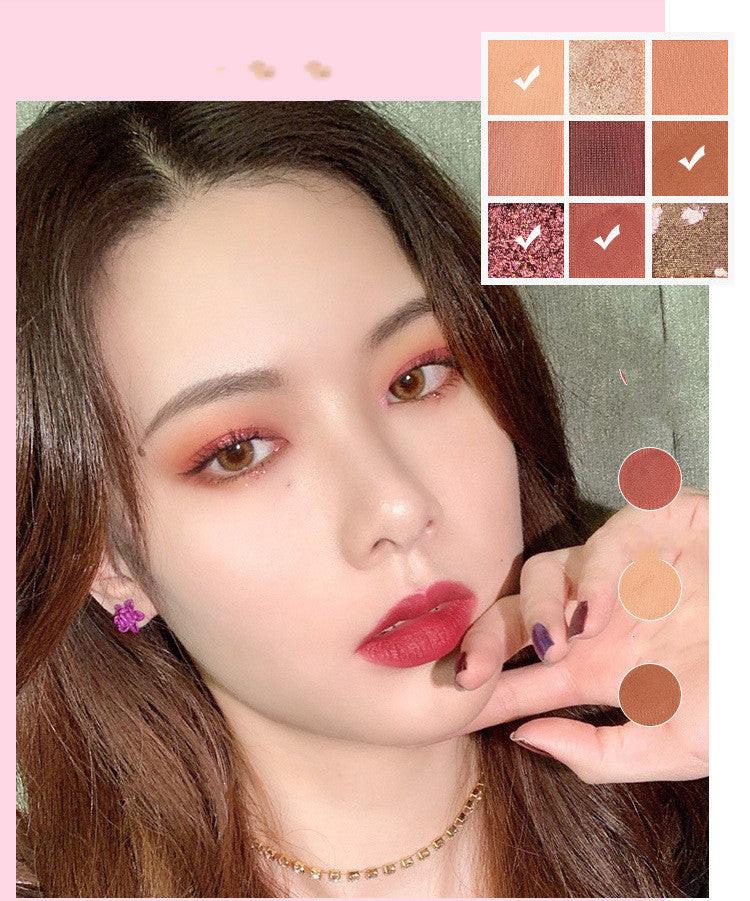 New Arrival Charming Eyeshadow Palette 9 Color Make up Palette Matte Shimmer Pigmented Eye Shadow Powder.