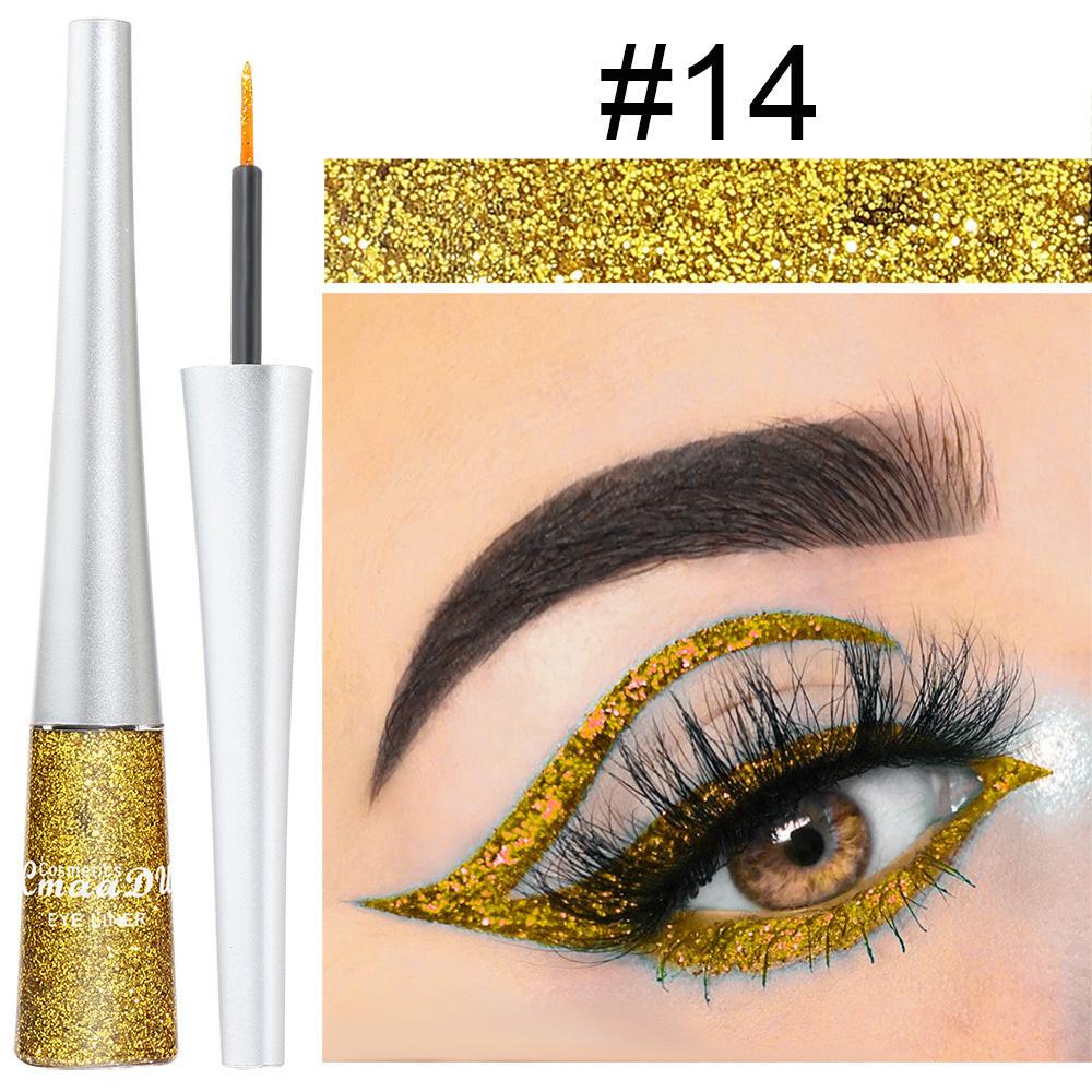 16 Colors Glittery Powder Sequin Burst Eyeliner.