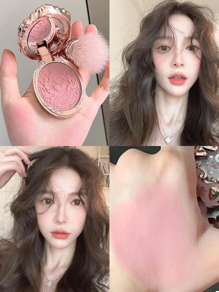 Flower Knows Strawberry Rococo Series Embossed Blush Velvet Matte Lip Glaze.