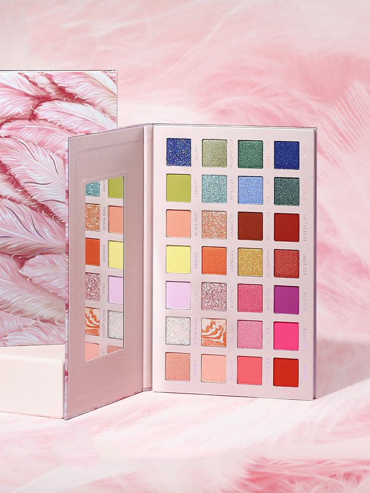 Matte Glitter Pearlescent Net Red Eyeshadow Palette.