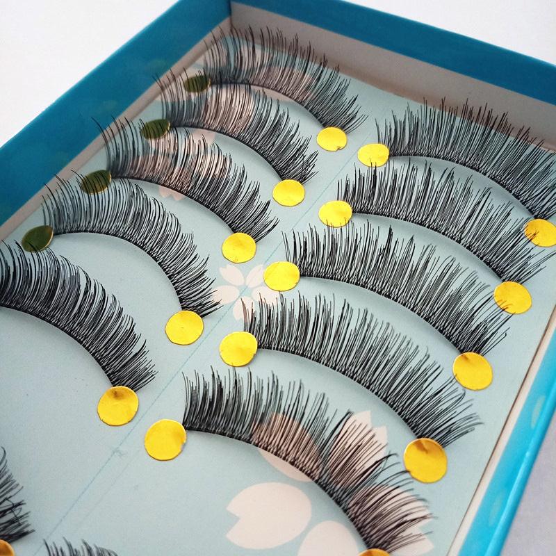 Ten Pairs Of New Fashion and Simple False Eyelashes.