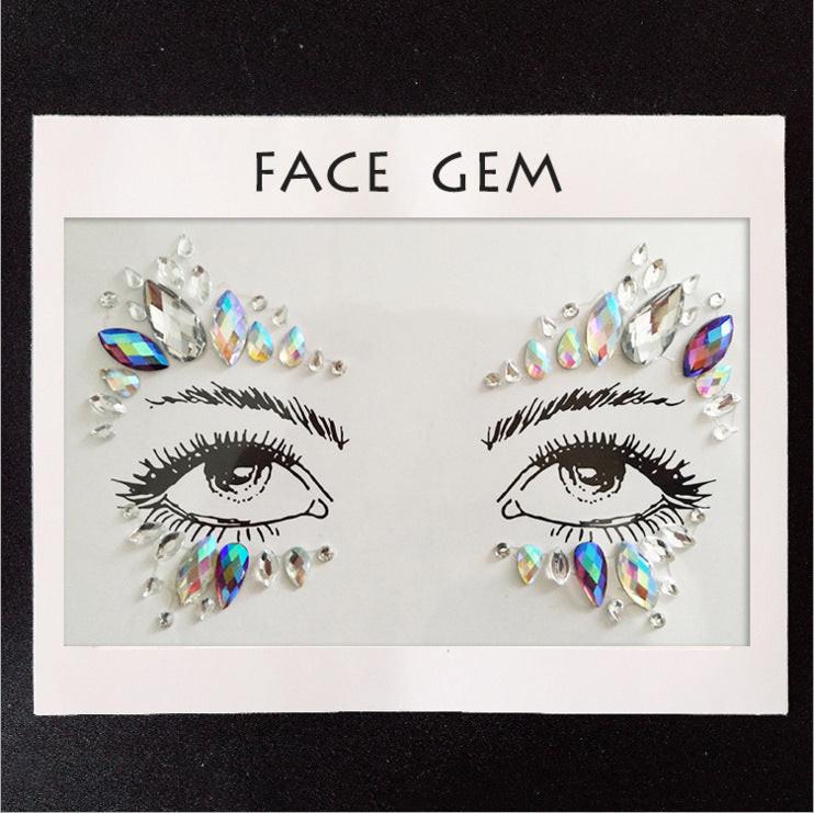 Tear Eye Makeup Stickers Eye Jewelry Tear Mole Patches Bright Water Glitter Diamond Glitter Sequins Childrens Show.