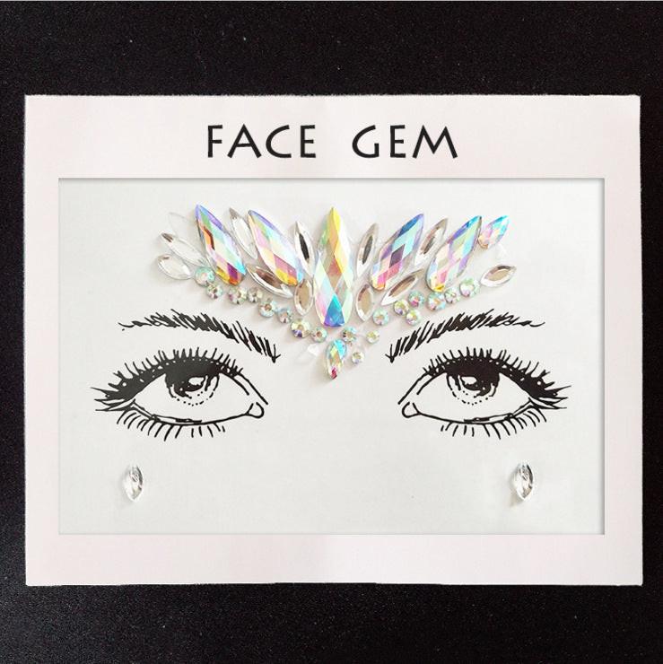 Tear Eye Makeup Stickers Eye Jewelry Tear Mole Patches Bright Water Glitter Diamond Glitter Sequins Childrens Show.