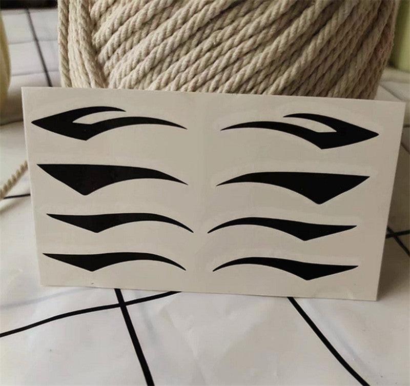 Stage Makeup Drama Thick Black Exaggerated Eyeliner Stickers Eye Shadow Decals.