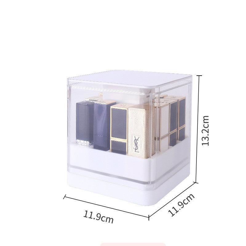 Press The Lifting Lipstick Storage Box Desktop Dust-proof Belt Cover.