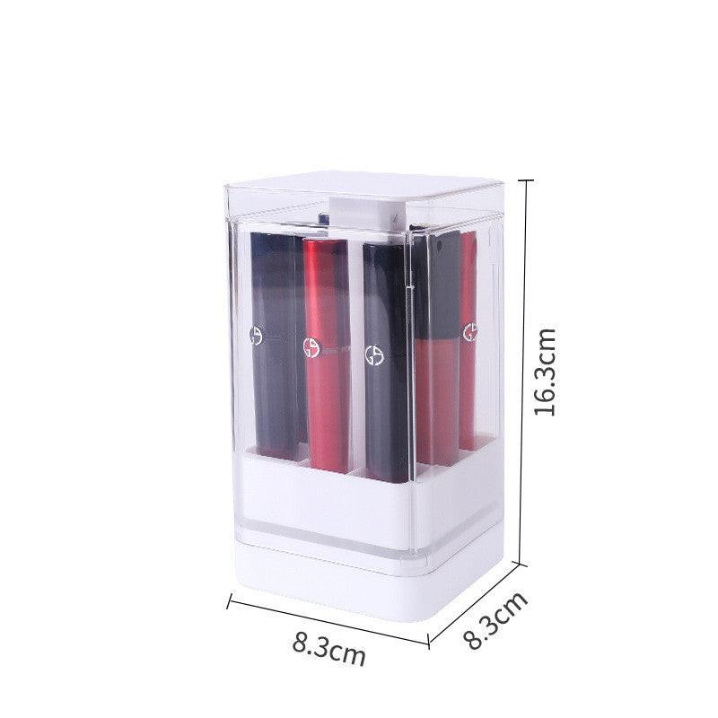 Press The Lifting Lipstick Storage Box Desktop Dust-proof Belt Cover.