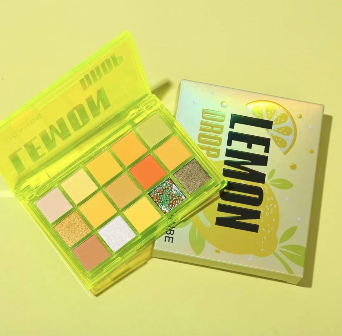 Makeup Sweet Party Eyeshadow Pallete Neon Palette 15 Shimmer Glitter Matte Shades Matellic Nude Blendable Pigment.