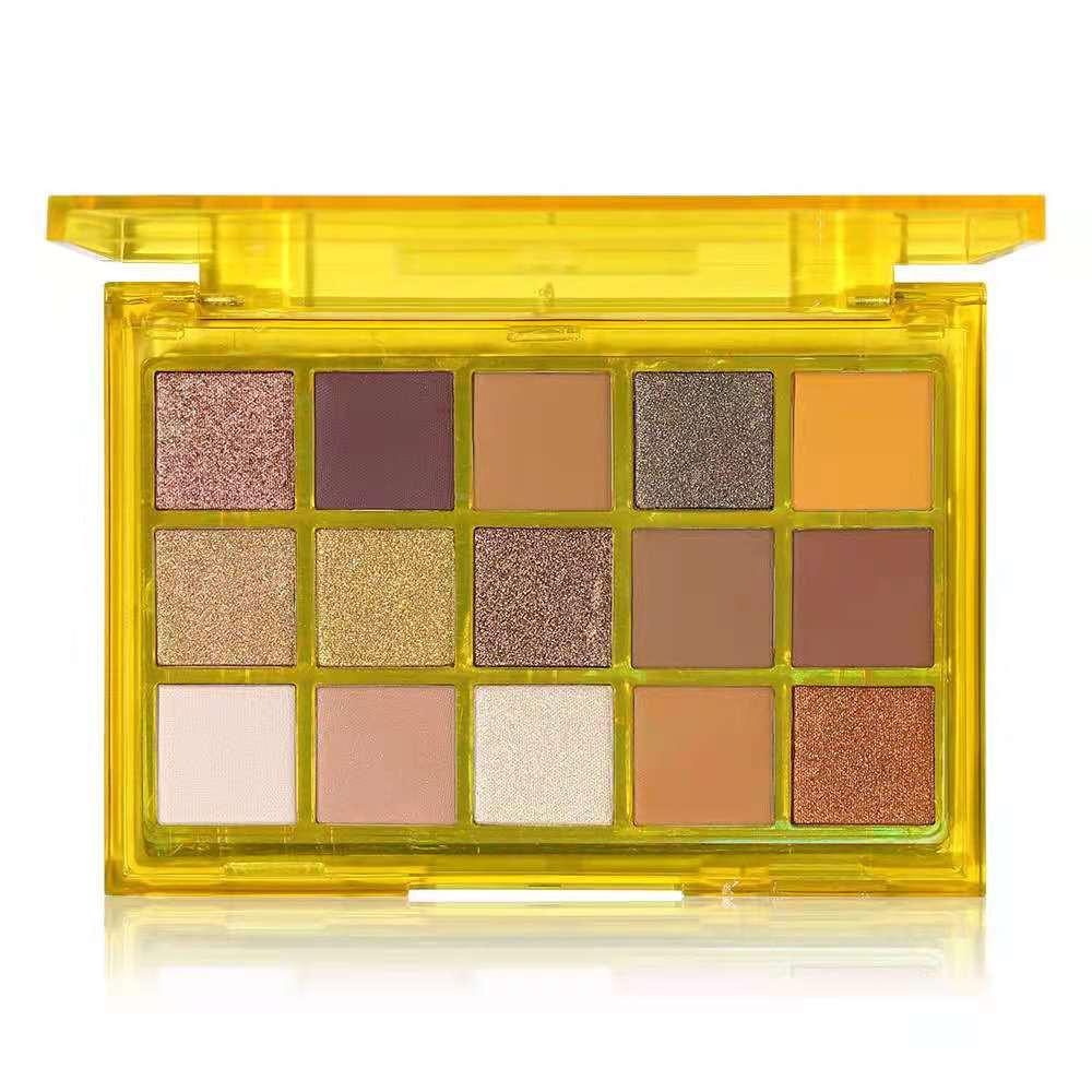 Makeup Sweet Party Eyeshadow Pallete Neon Palette 15 Shimmer Glitter Matte Shades Matellic Nude Blendable Pigment.