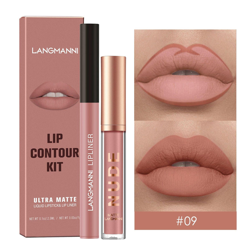 Lip Liner Combination Suit No Stain On Cup Matte Lip Gloss Suit.