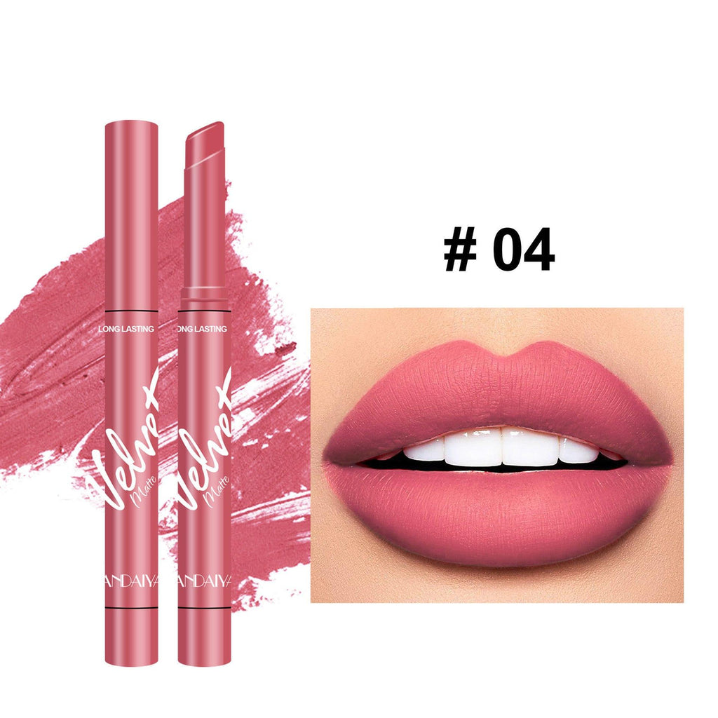 Velvet Matte Lipstick Discoloration Resistant Matte Moisturizing.