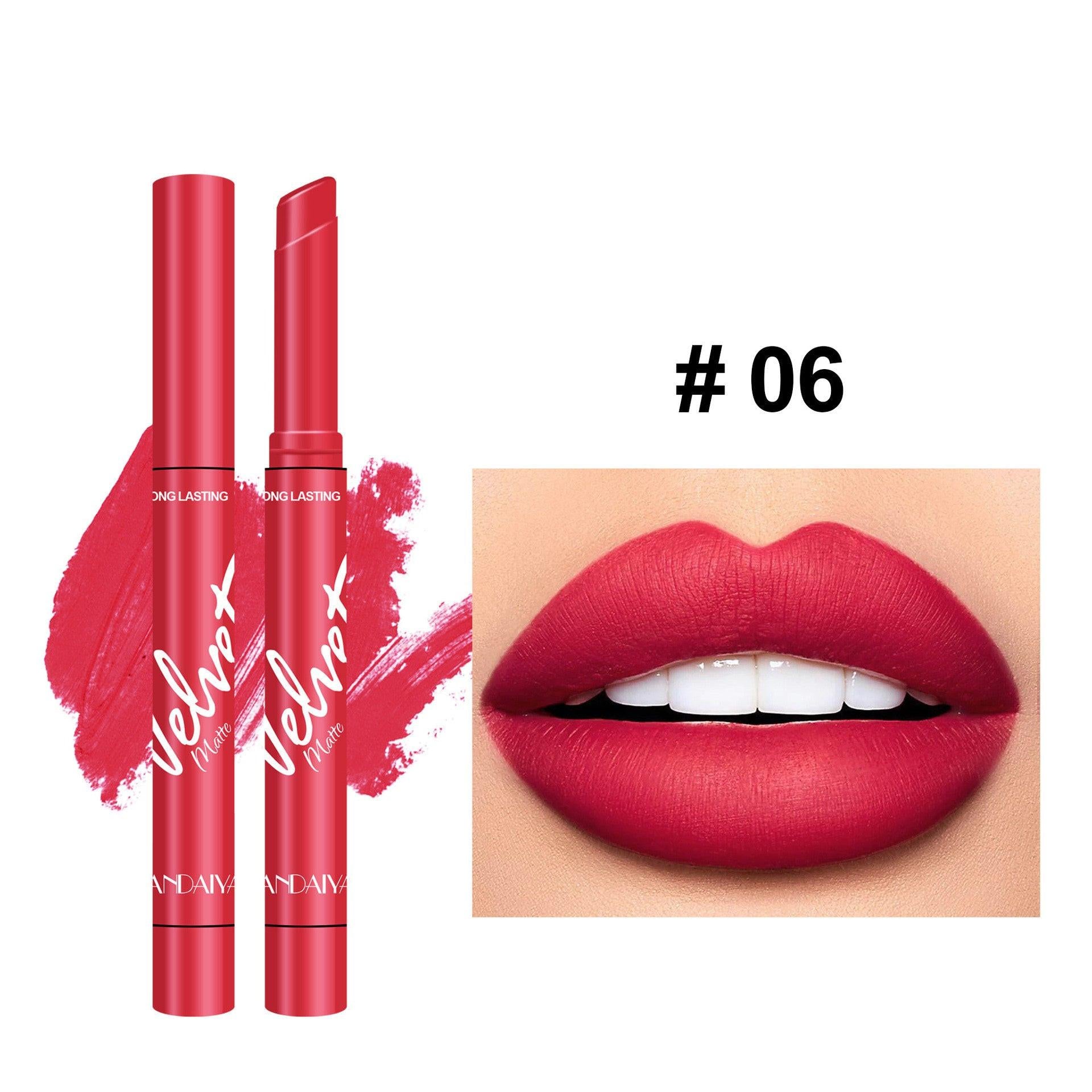 Velvet Matte Lipstick Discoloration Resistant Matte Moisturizing.