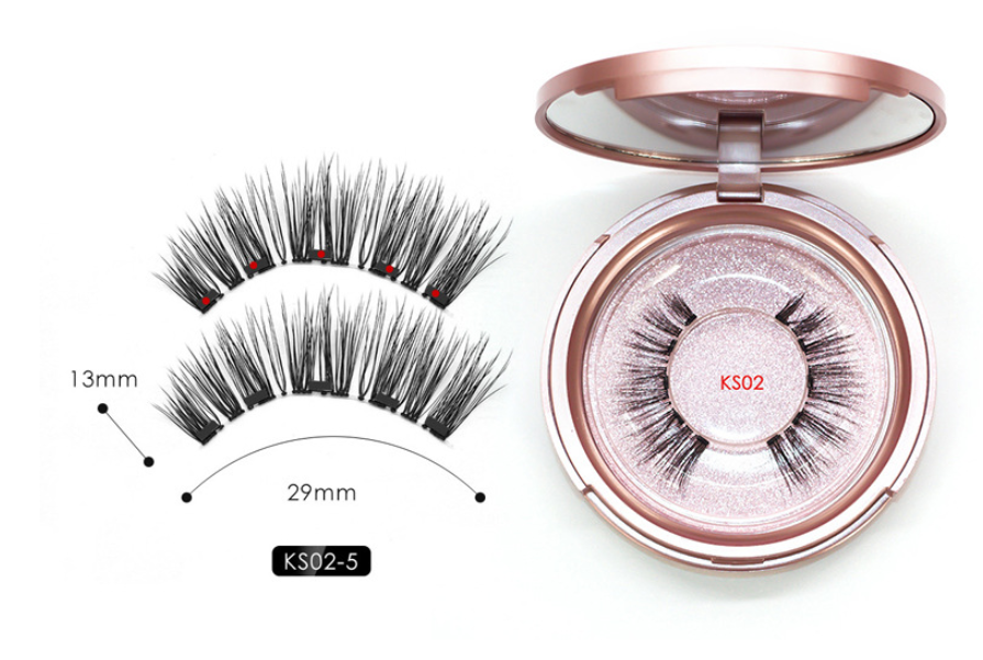 Natural Long Lasting Magnetic Liquid Eyeliner & Magnetic False Eyelashes & Tweezer Set Make up Set.