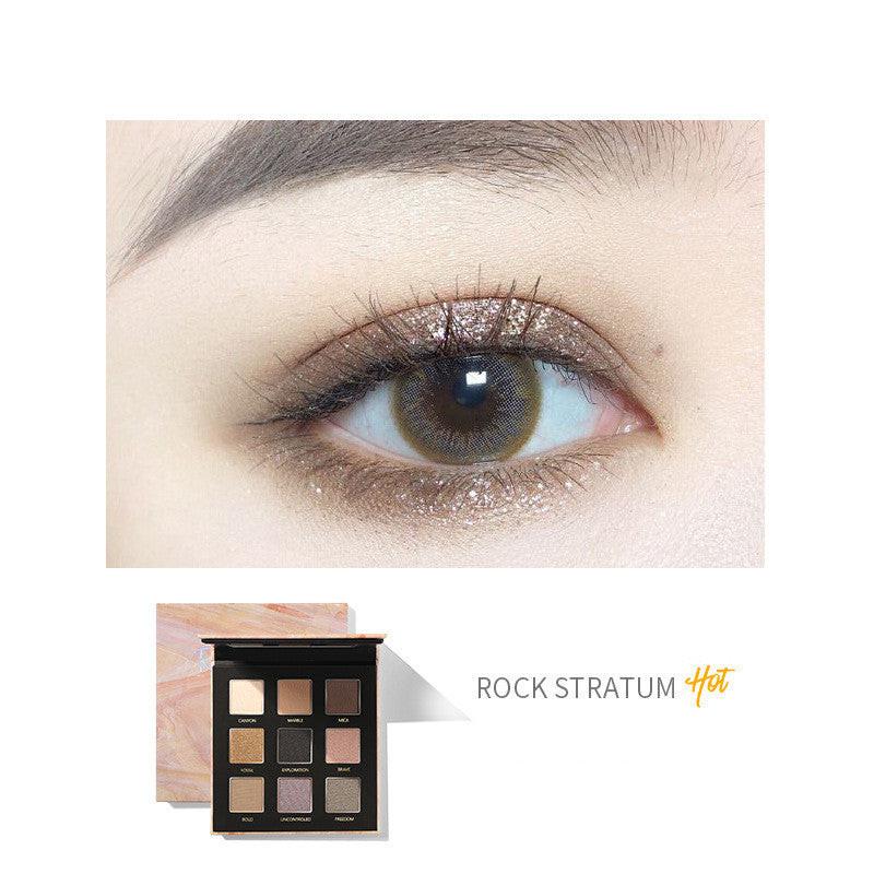 Long Lasting Matte Pearl Glitter 9 Color Eyeshadow Palette.