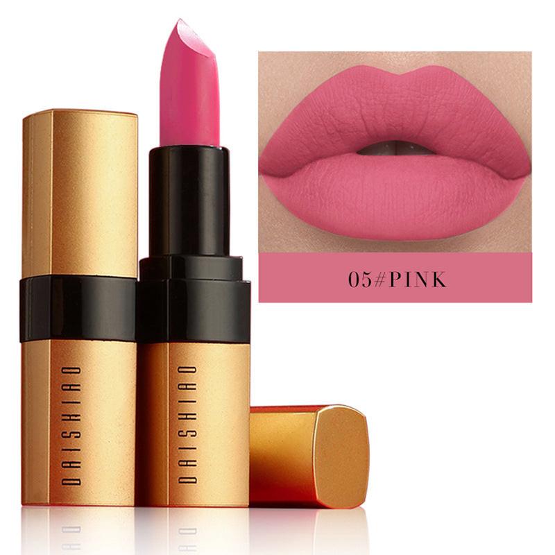 Lipstick Gold Tube Matte Nonstick Cup Waterproof.
