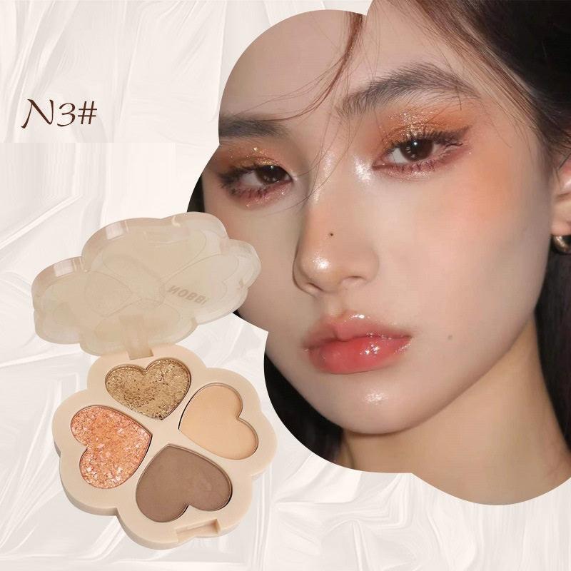 Popular Beauty Makeup Fine High Light Eye Shadow Quad Plate.