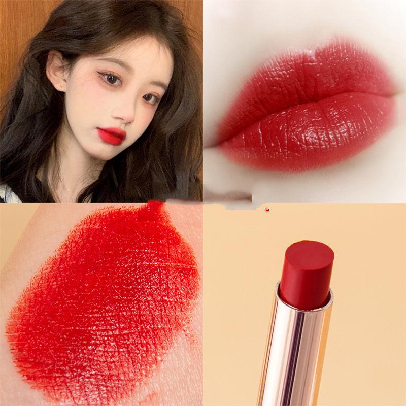 Golden Thin Tube Semi-matte Velvet Matte Moisturizing Lipstick.