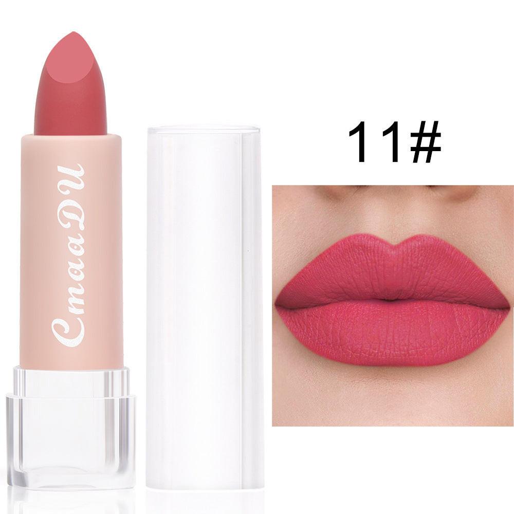CmaaDu15 Color Matte Moisturizing Lipstick Waterproof Matte Lip Gloss.