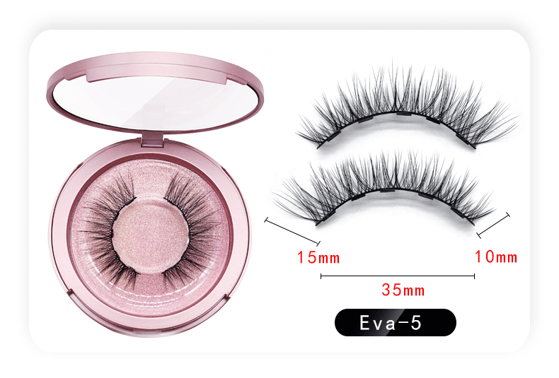 Natural Long Lasting Magnetic Liquid Eyeliner & Magnetic False Eyelashes & Tweezer Set Make up Set.