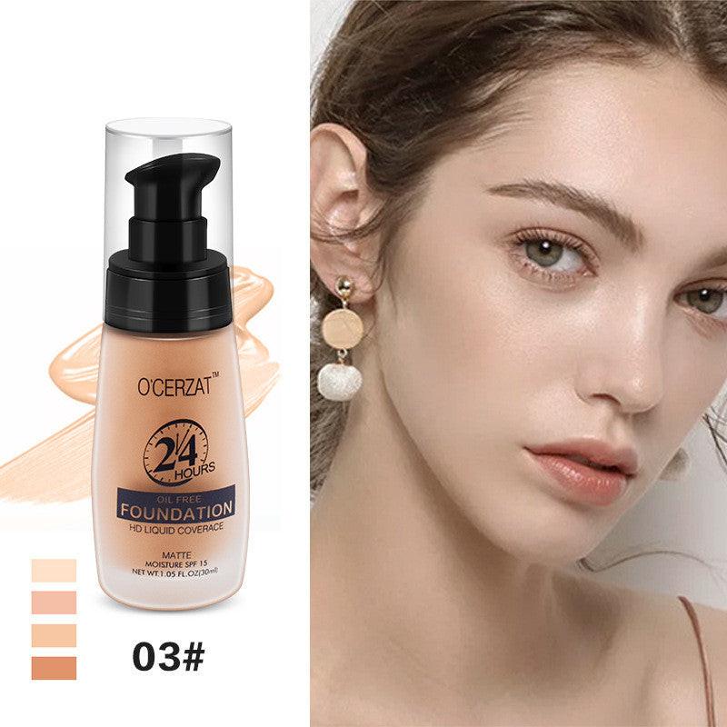 Long Lasting Concealer Oil Control Moisturizing Non-fading Liquid Foundation.