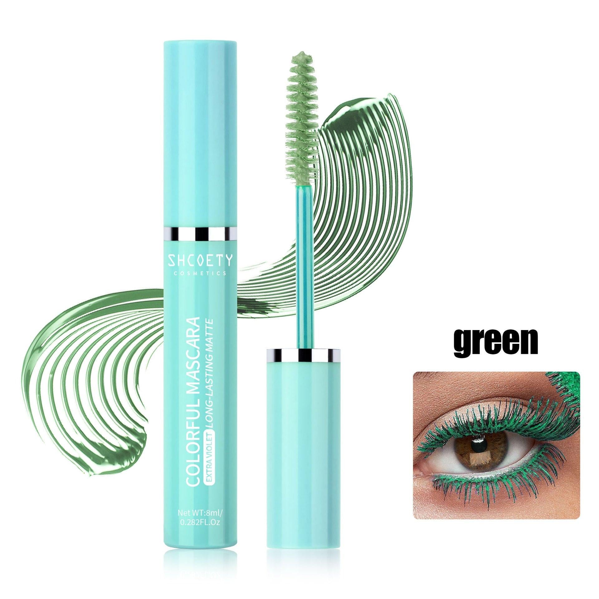 Color Mascara Waterproof Not Smudge Long Thick.