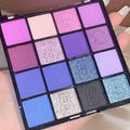 Purple Eyeshadow Palette Pearl Glitter Sequins.