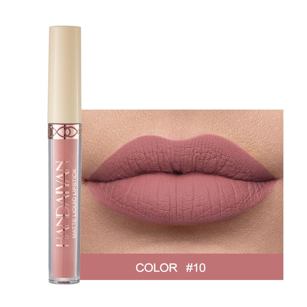 Matte Finish Velvet 12 Colors Lip Gloss Liquid Lipstick Lip Glaze.