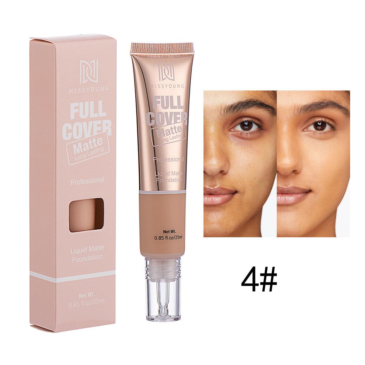 Lightweight Breathable Concealer Matte Liquid Foundation.