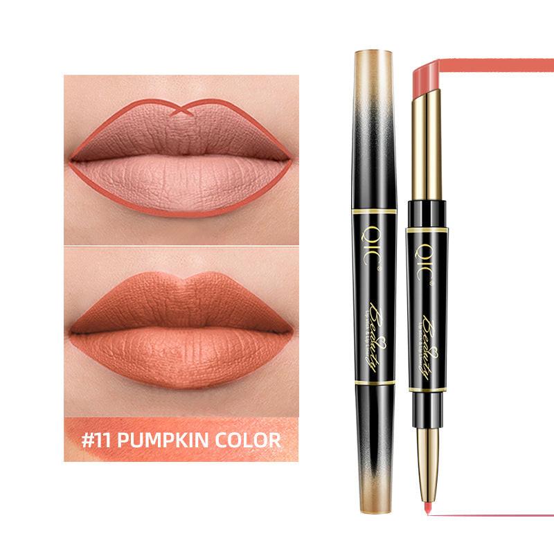 2-in-1 Matte Waterproof Non-Stick Lipstick Pencil.