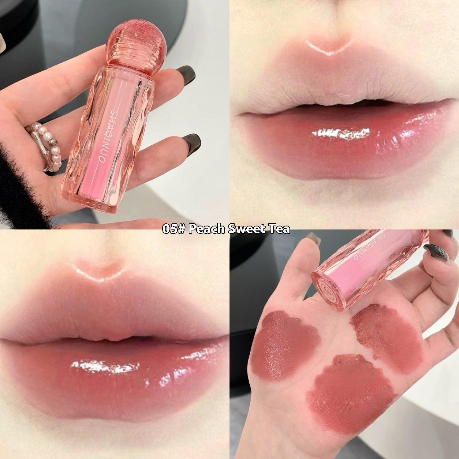 Light Bare Permeable Light Lip Lacquer Mirror Moisturizing Lip Gloss.