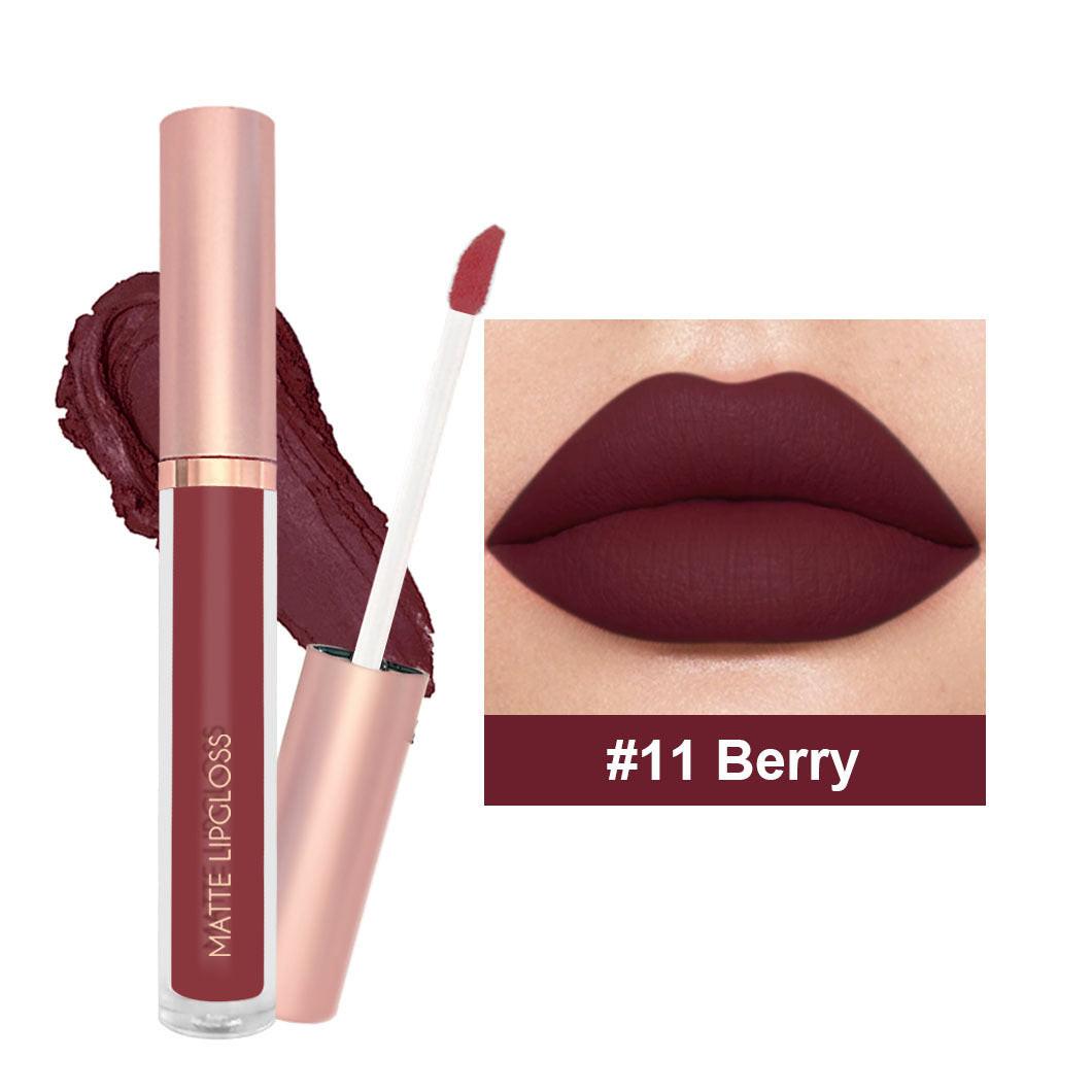 12-color Nude Jam Matte Lip Gloss Does Not Fade.