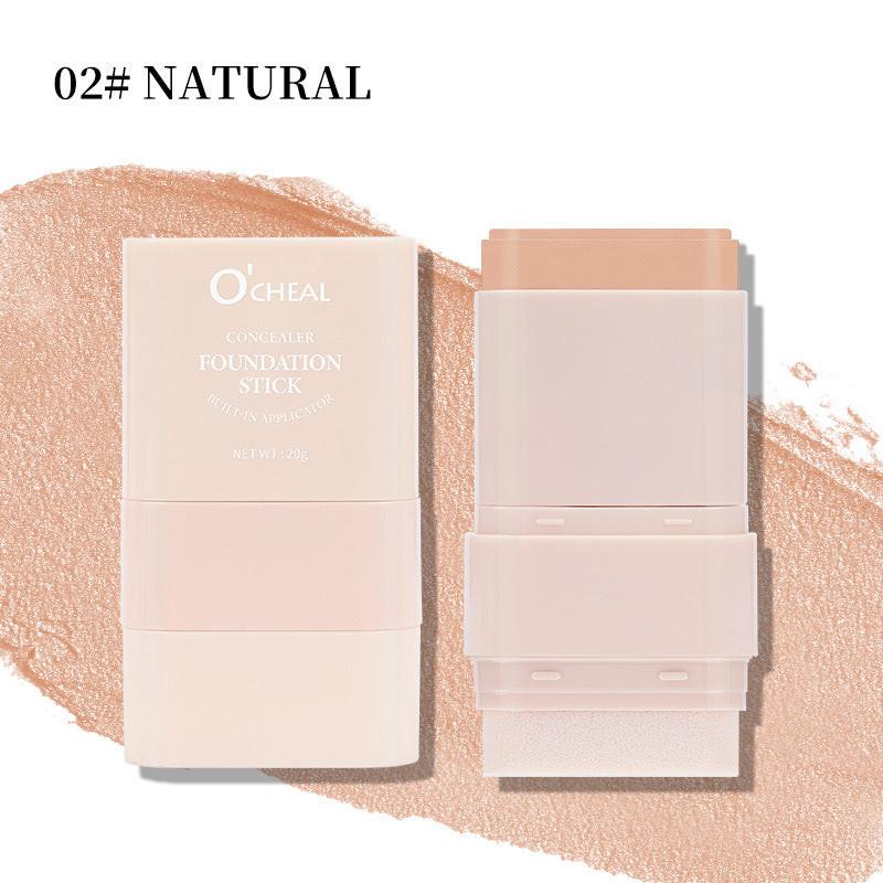 Smear-proof Makeup Liquid Foundation Double-headed Rotating Concealer Lasting.