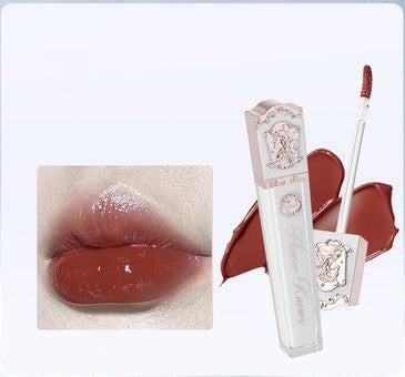 Flower Know Crystal Jelly Lip Glaze Mirror Moisturizing Lipstick.