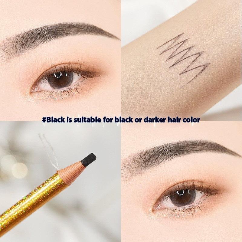 Line Drawing Waterproof Sweat-proof Non-fading Brushed Natural Eyebrow Pencil.